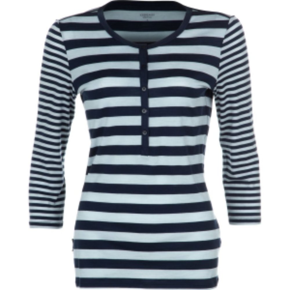 Icebreaker Striped Merino Wool Henley XS
